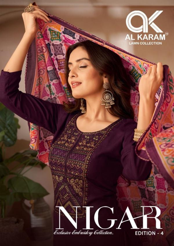 AlKaram Nigar Vol-4 – Exclusive Embroidery Dress Material